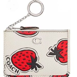 COACH
Strawberry Pebbled Leather Mini Skinny ID Case